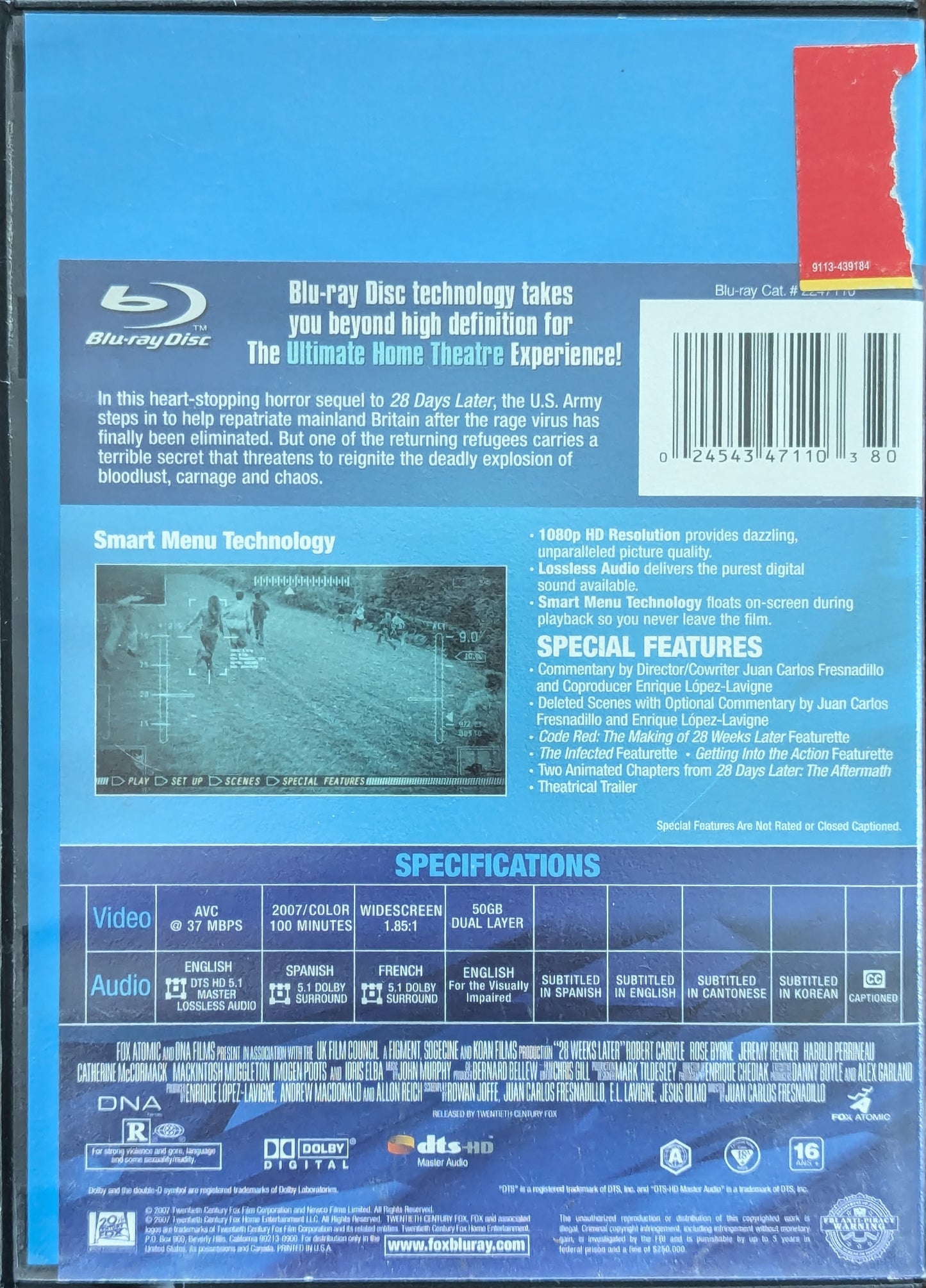 28 Days Later Danny Boyle Blockbuster Rental horror zombie movie blu-ray