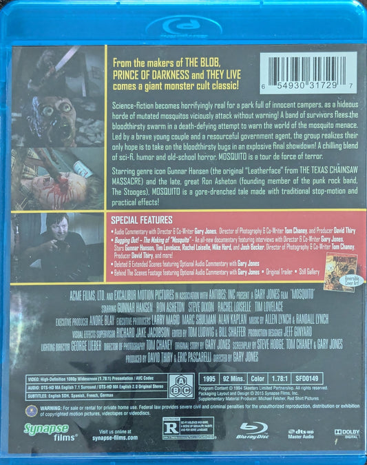 Mosquito Gunnar Hansen Sci-Fi Horror Monster Movie Blu-Ray