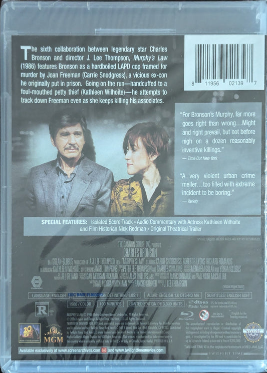 Murphy's Law Charles Bronson Thriller Mystery Movie Blu-Ray