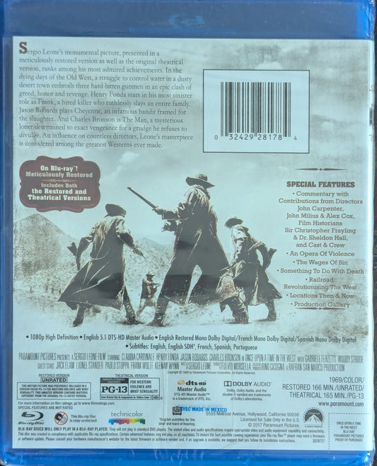 Once Upon A Time in the West Sergio Leone Western Epic Movie Blu-Ray