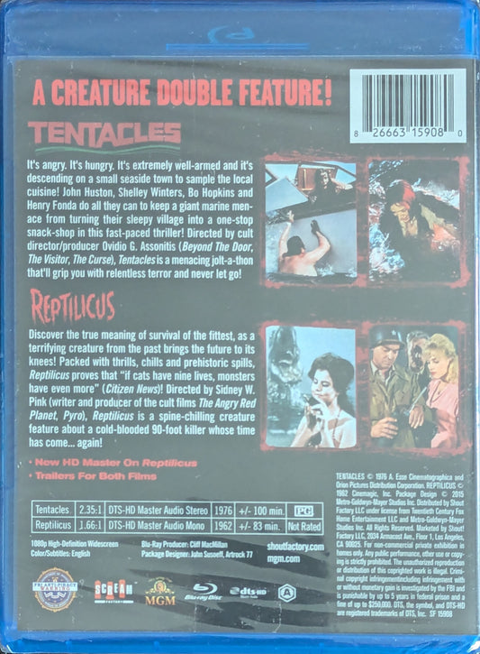 Tentacles Reptilicus Action Horror Sci-Fi Monster Movie Blu-Ray