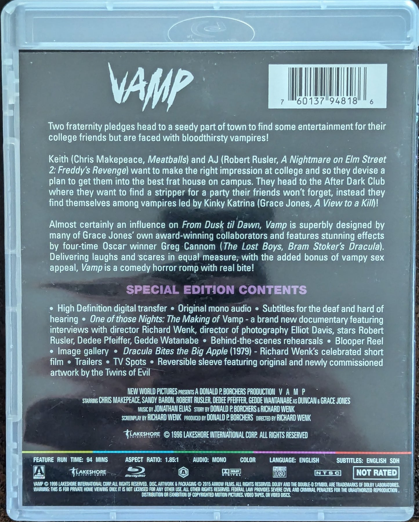 Vamp Richard Wenk Horror Comedy Vampire Movie Blu-Ray