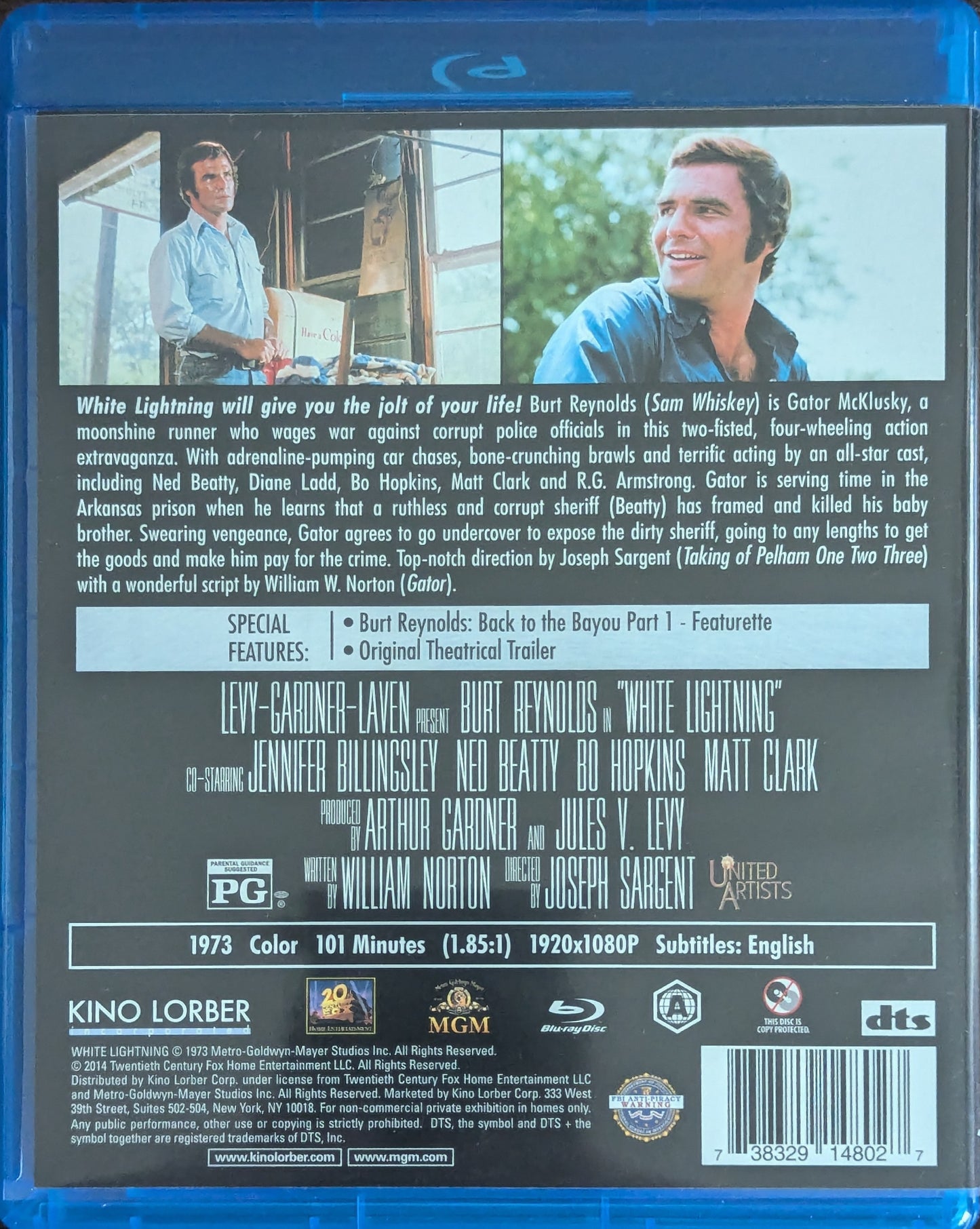 White Lightning Burt Reynolds Action Comedy Drama Movie Blu-Ray