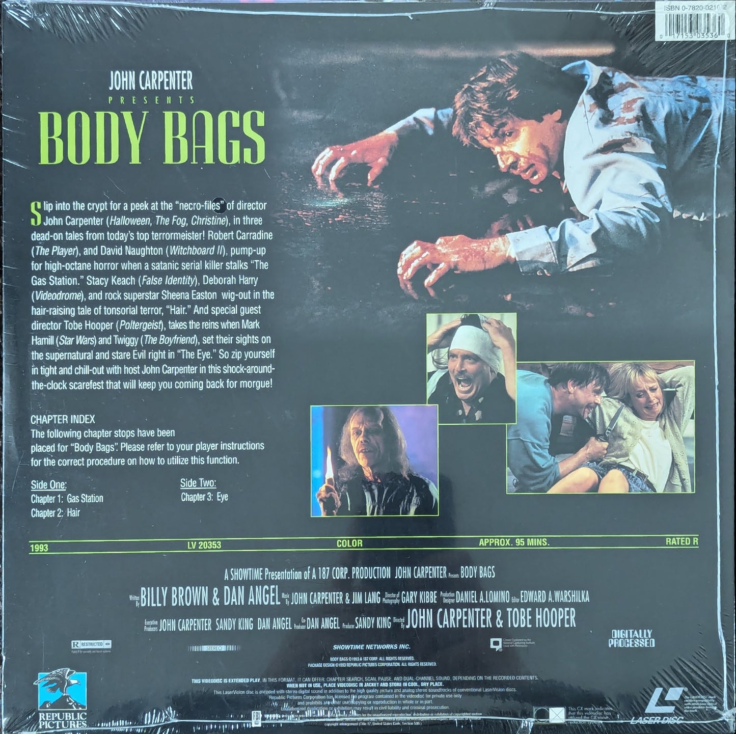 Body Bags John Carpenter Horror Laserdisc