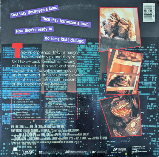 Critters 3 Leonardo DiCaprio Horror Comedy Sci-Fi Movie Laserdisc
