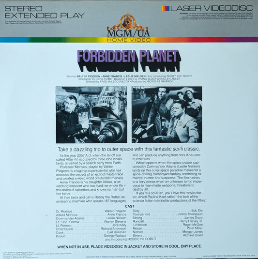 Forbidden Planet Leslie Nielson Sci-Fi Movie Laserdisc