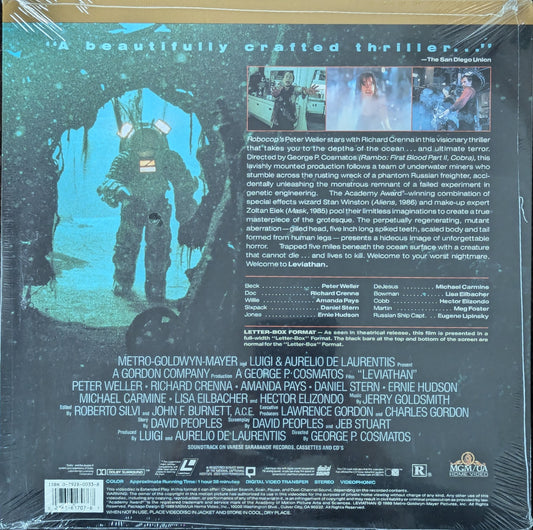 Leviathan Peter Weller Sci-Fi Movie Laserdisc
