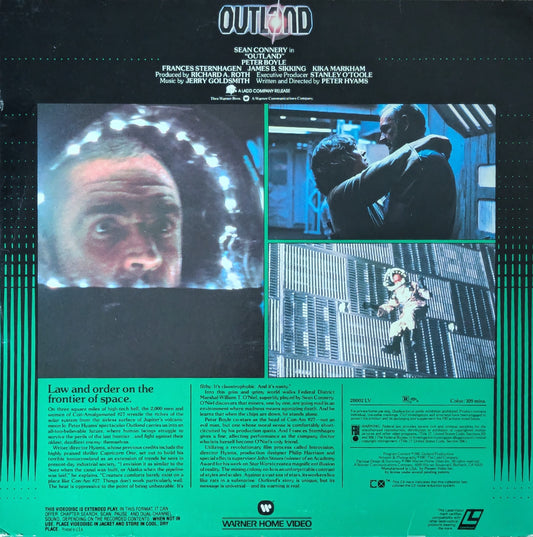 Outland Sean Connery Movie Laserdisc