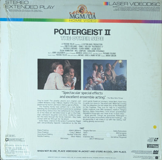 Poltergeist 2 Horror Ghost Movie Laserdisc