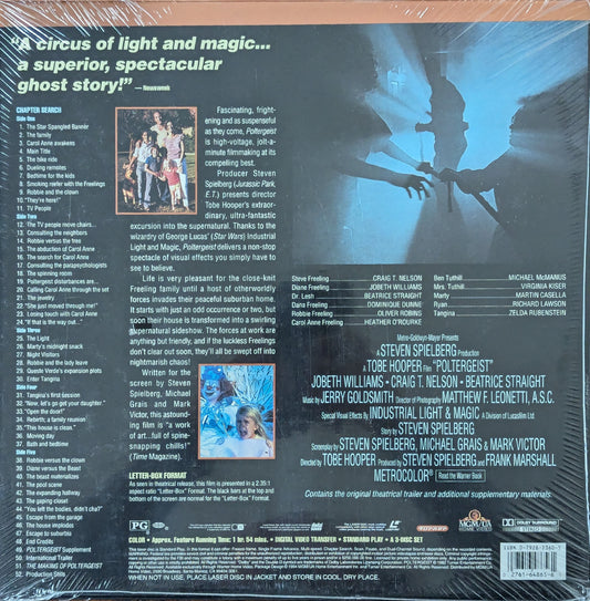 Poltergeist, laserdisc, cover, Spielberg