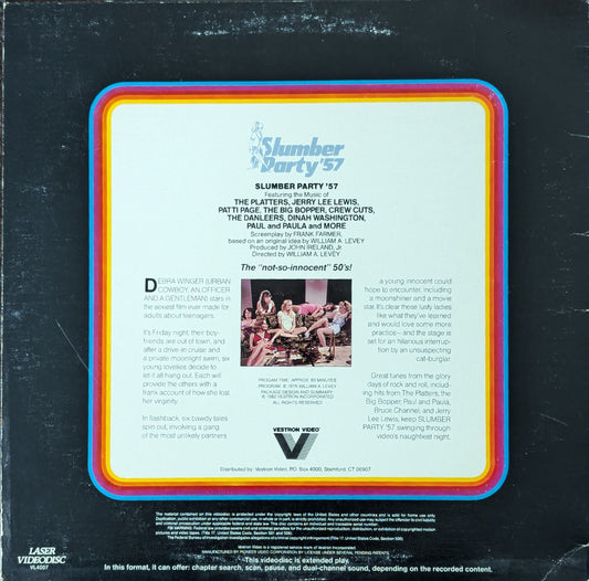 Slumber Party '57 Sex Comedy Drama Movie Laserdisc