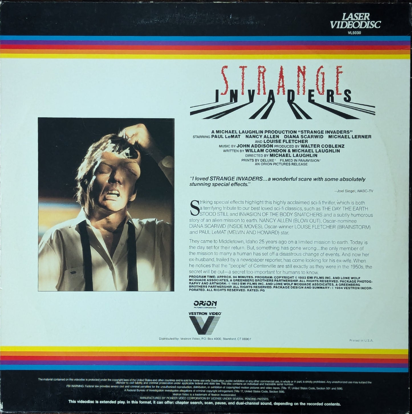 Strange Invaders Sci-Fi Laserdisc