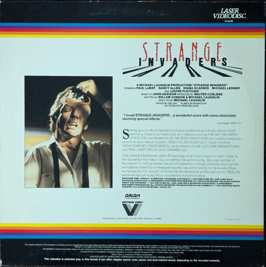 Strange Invaders Sci-Fi Laserdisc