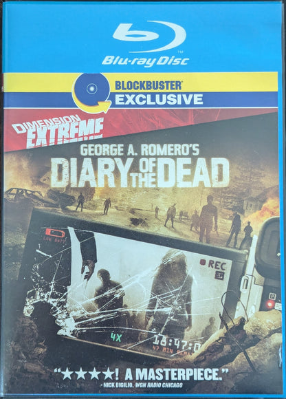 Diary of the Dead George A. Romero blockbuster exclusive rental horror zombie movie blu-ray