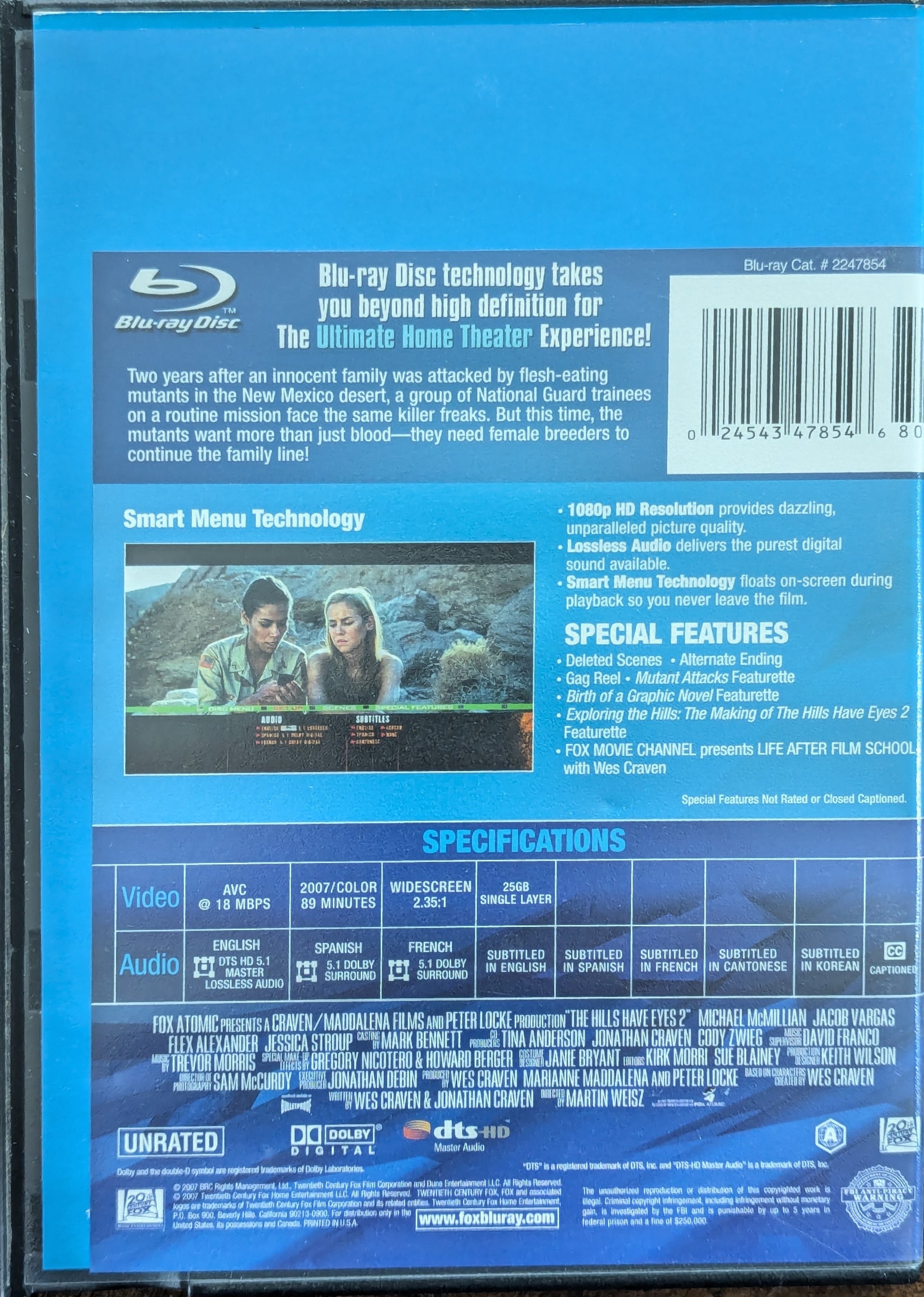 The Hills Have Eyes 2 Wes Craven Blockbuster Rental horror movie blu-ray