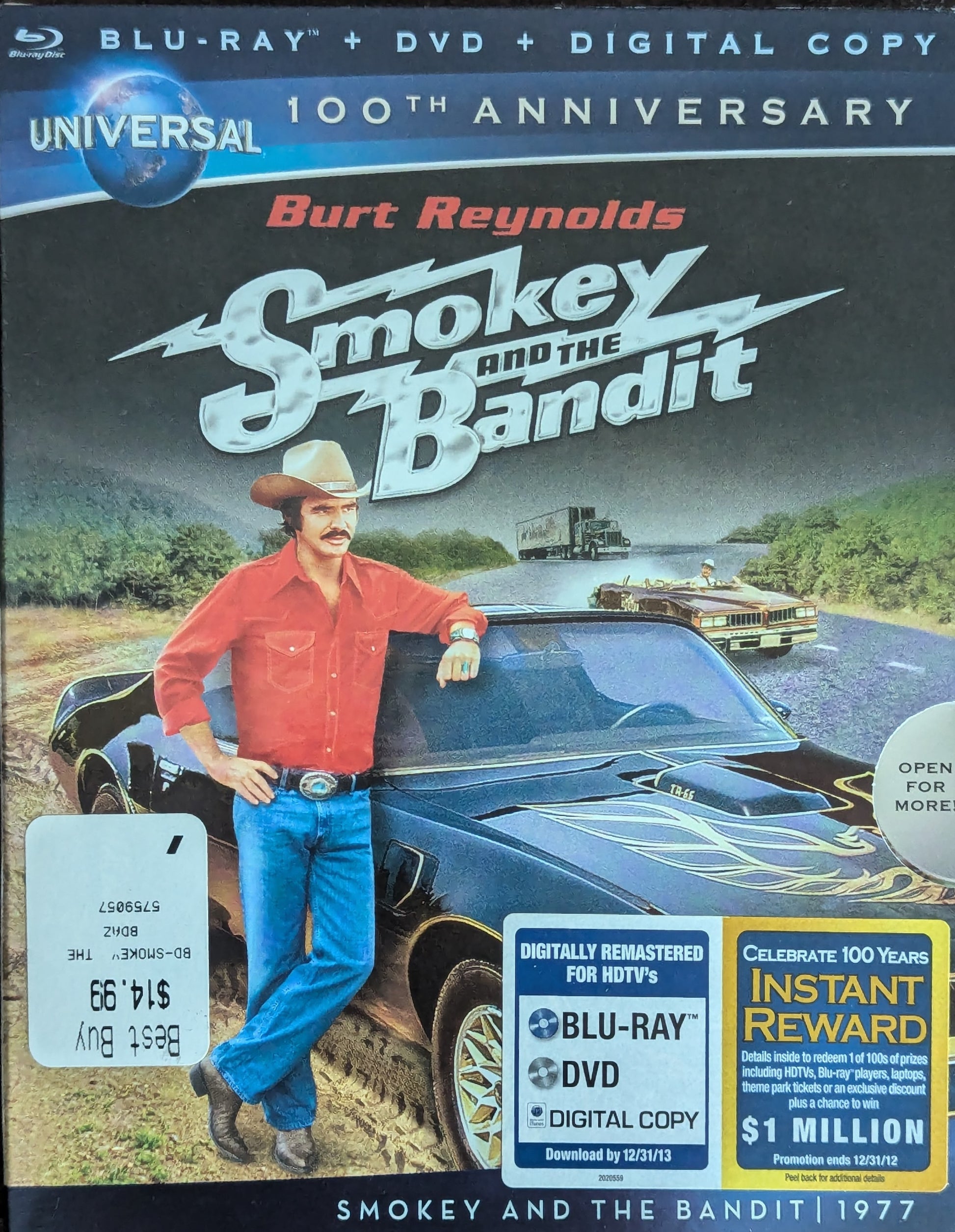 Smokey and the Bandit Burt Reynolds Sally Field Action Adventure Comedy Movie Blu-ray