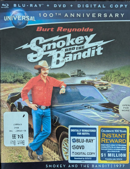 Smokey and the Bandit Burt Reynolds Sally Field Action Adventure Comedy Movie Blu-ray