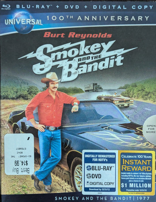 Smokey and the Bandit Burt Reynolds Sally Field Action Adventure Comedy Movie Blu-ray